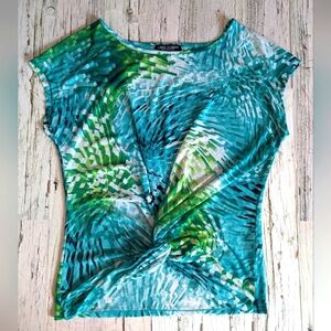 Linea Domani Limited Collection T-shirt Front Twist Knot Women's Size Medium